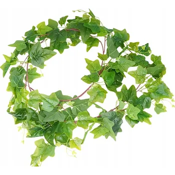 umělá květina 5X UMĚLÝ BŘEČŤAN NA ZEĎ BALKON ROSTLINA LISTY ZÁVĚSNÁ DEKORACE 12,5M