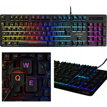 Klávesnice Herní klávesnice RGB Outemu Red