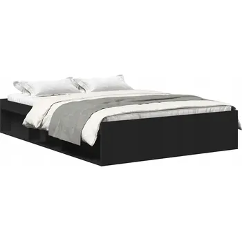 Postel Jednolůžková postel imitace dřeva 120x200 černá