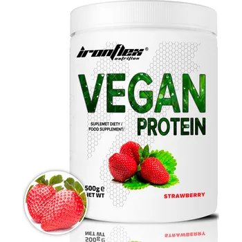 Protein Protein Rostlinné bílkoviny IronFlex prášek 500 g jahodová příchuť