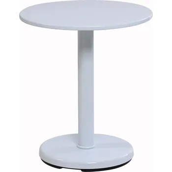 Konferenční stolek Kulatý odkládací stolek Henrik, 42 cm, leskle bílý