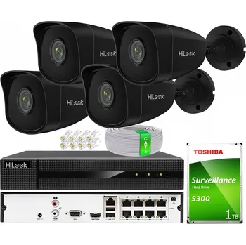 IP kamera Monitorovací IP set HiLook by Hikvision: 4 kamery 5Mpx s možností rozšíření na 8xPOE