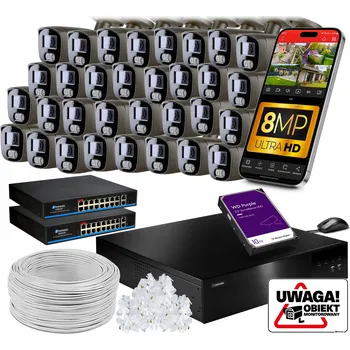 IP kamera Sada IP POE monitoringu B8 32 kamer 8MPx + 10TB HDD, AUDIO, DUAL LIGHT