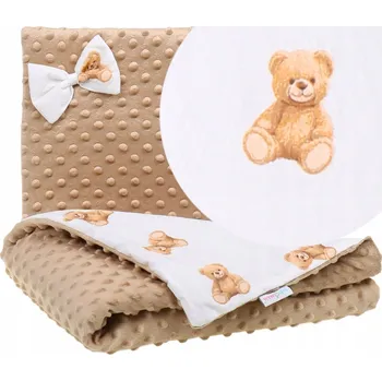 Dětská deka MINKY DEKA 75x100 cm SADA PROŠÍVANÁ A ZAVINOVAČKA POLŠTÁŘ BABYMAM