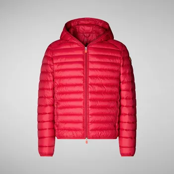 Pánská bunda Pánská Zimní prošívaná bunda SAVE THE DUCK D30650M-GIGA15 D30650M-GIGA15-70014 – Červená L