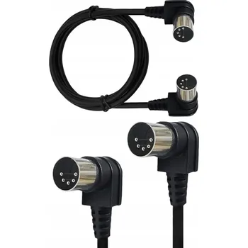 Bezpečnostní kamera ADAPTÉR PŘECHODKA KABEL ÚHLOVÝ KONEKTOR DIN 5 PIN na ÚHLOVÝ KONEKTOR DIN 5 PIN 1m