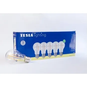 Žárovka LED žárovka Tesla - LED žárovka FILAMENT RETRO BULB E27, 7,2W, 230V, 806lm, 25 000h, 2700K teplá bílá, 360st,čir