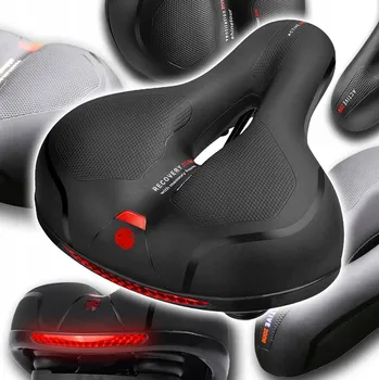 Sedlo na kolo UNIVERZÁLNÍ SEDLO NA KOLO S ODBLASKOU, ODPRUŽENÉ, VODĚODOLNÉ - ČERNÉ