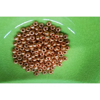 Dětské navlékací korálky Korálky PRECIOSA rokajl vel.7/0 - měděná lesklá - 10g