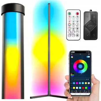Stojací lampa STOJACÍ LAMPA RGB LED APLIKACE DÁLKOVÝ OVLADAČ MUSIC SENSOR 140 CM ROHOVÁ PODLAHOVÁ