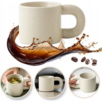 ECARLA keramický hrnek s uchem, s tečkami, 300 ml CUP21