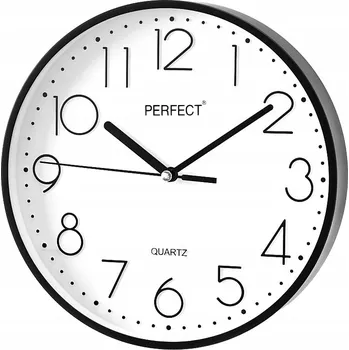 Hodiny Nástěnné hodiny Perfect černé 22,4 cm
