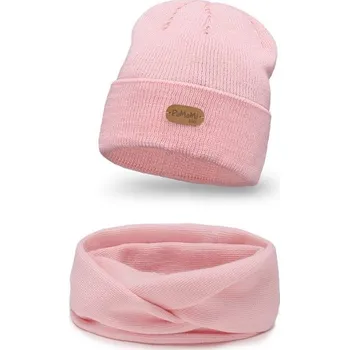 Kšiltovka Pamami Dětský zimní set Tez růžová One size