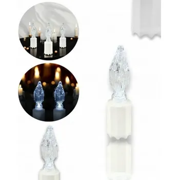 Svíčka LED Vložka do lampy/svíčky na hrob studená bílá - Panna Maria, figurka 17 cm HŘBITOVNÍ SVÍČKA