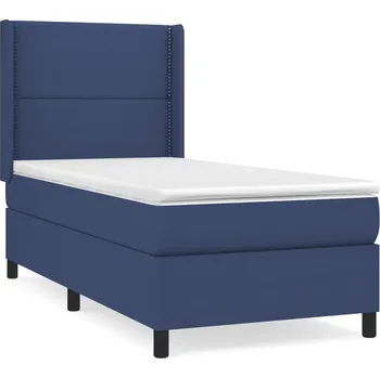 Postel Jednolůžková postel imitace dřeva 90x200 modrá