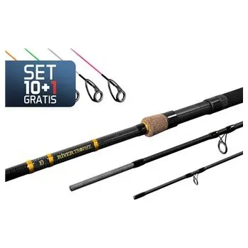 Rybářský prut 10+1 - Delphin RIVER Trophy NXT + 4 špičky-320cm/180g/3 díly