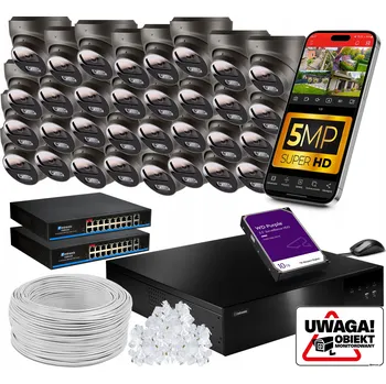 IP kamera Sada IP PoE MONITORINGU 32 KAMER 5MPx 10TB AUDIO + 2x SWITCH