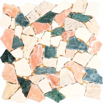 Obklad Kamenná mozaika, přírodní kámen mix béžová