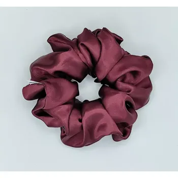Saténová Scrunchie gumička vínová XXL