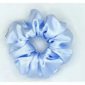 Saténová Scrunchie gumička sv. modrá XXL