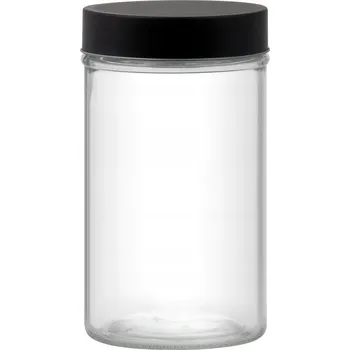 Zavařovací sklenice 45317 Milos kulatý úložná Zavařovací Sklenice 1 l černá DOMOTTI