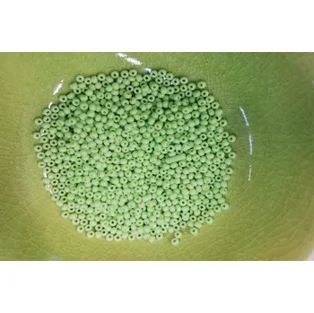 Dětské navlékací korálky Korálky PRECIOSA rokajl vel.11/0 - jarní zelená matná - 10g