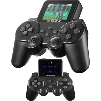 Herní konzole Retro přenosná konzole pro 2 hráče, TV, LCD 2.4" + 300 her