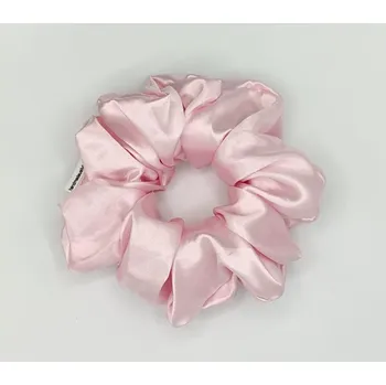 Saténová Scrunchie gumička růžová světlá XXL