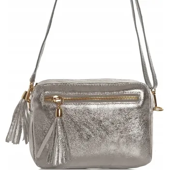 Kabelka Solome kabelka kabelka přes rameno přírodní kůže stříbrná