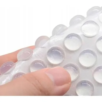 Podložka pod nábytek 100x SAMOLEPICÍ SILIKONOVÁ PODLOŽKA PROTI SKLUZU TLUMIČ NÁRAZŮ 7x1,5mm