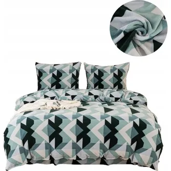 Povlečení Povlečení 160x200 Plyšová sada 3 dílů Silný a teplý zimní cikcak