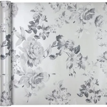 Fototapeta TAPETA VELKÉ KVĚTY LISTY ROSTLINNÝ VZOR PAPÍROVÁ