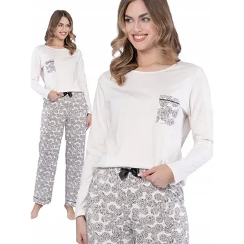 Dámské pyžamo Leveza dámské pyžamo bavlna béžové barvy, velikost XL