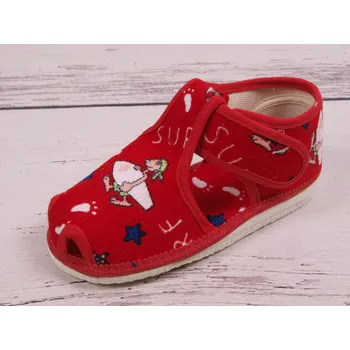 Chlapecké bačkory Bačkůrky papučky HP Čechtín 805 červené se surfem, suchý zip velikost: 25