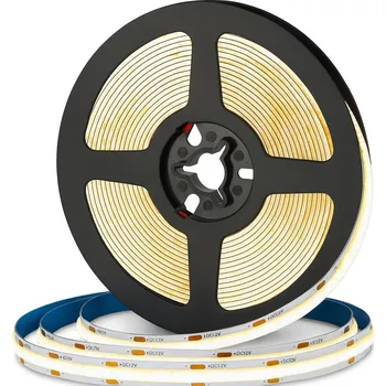 LED páska LED Neon COB pásek 24V 320 diod 3000K teplá barva HOMOGENNÍ 8MM 1m