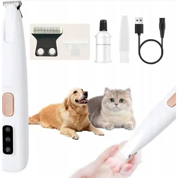 Kosmetika pro psa STRÍHAČ ZVÍŘECÍCH TLAPEK PRO PSY A KOČKY, TICHÝ, S LED OSVĚTLENÍM, VODĚODOLNÝ