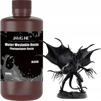 Filament Resin pro 3D tiskárnu JAMGHE pryskyřice omyvatelná vodou Černá 1kg