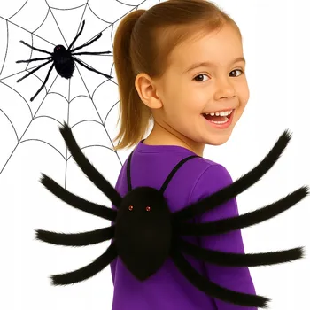 Karnevalový kostým HALLOWEENSKÝ PAVOUK BATOH KOSTÝM DĚTSKÝ DOPLNĚK DEKORACE 90 CM