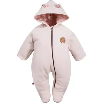Kojenecký overall Hřejivý overálek s kapucí RUN&FUN polar lososový vel.62 (980971)