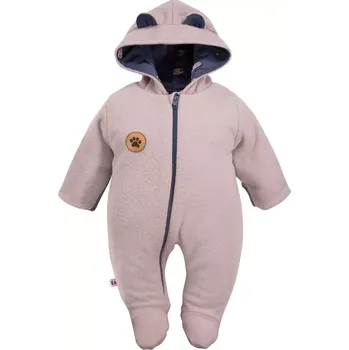 Kojenecký overall Hřejivý overálek s kapucí RUN&FUN polar béžový vel.62 (980858)