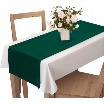 ubrus VELUROVÝ BĚHOUN NA STŮL 40x180 VÝBĚR BAREV TLUSTÝ VELUR BÉŽOVÁ RŮŽOVÁ ZELEŇ
