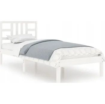 Postel Jednolůžková dřevěná postel 100x200 bílá