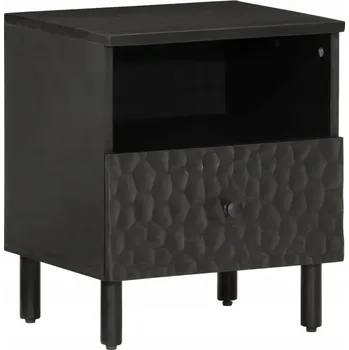 Noční stolek Noční stolek z mangového dřeva - 40x33x46 cm, černý