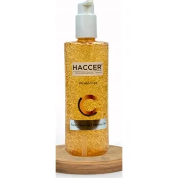 Pleťový krém GEL NA OBLIČEJ 2v1: ČISTICÍ A PEELING HACCER 300ML BEZ ALKOHOLU