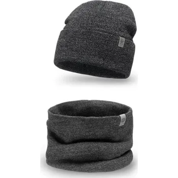 Čepice Pamami Pánský zimní set Paora tmavě šedá One size