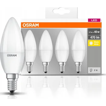 Žárovka LED žárovka svíčka E14 4,9W = 40W 2700K OSRAM 4 kusy (4-pack)