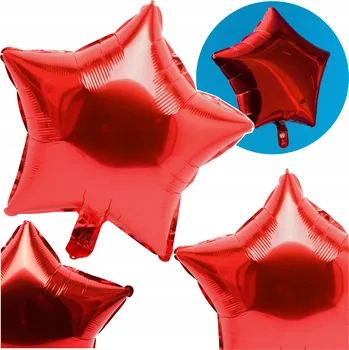 Balónek Fóliový balónek ve tvaru červené hvězdy 45 cm - na oslavu, párty, večírek