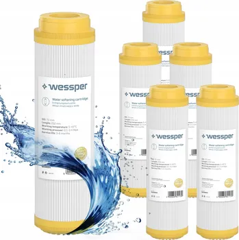 Filtrace vody Wessper změkčovací filtr na vodu 10" náplň s iontoměničovou pryskyřicí 6 Ks