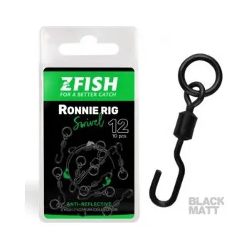 ZFISH Obratlík Ronnie Rig Swivel Matt vel.12 10 ks