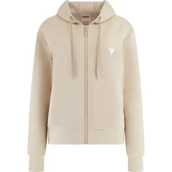 Dámská mikina Dámská Mikina GUESS OLYMPE FULL ZIP HOODIE SWEATSH V4YQ06KCAY2-G1L9 – Béžová L